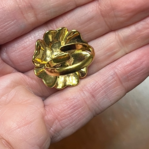 Vintage 2009 Stella & Dot enamel pave bee ring adjustable - Picture 3 of 5